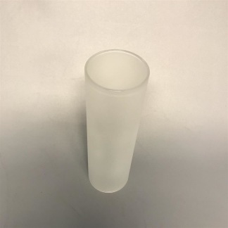 Cylinderglas 42x140mm frostat (reservglas till bl.a. Ship's lamp) - Cylinderformat danskt glas