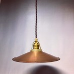 Kopparlampa med tygsladd (äldre)