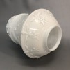 85 mm - Kupa 14''' opalvit glansig medaljongmönster (Kupa till fotogenlampa)