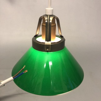15, 20 och 25 cm - Gröna skomakarlampor - Grön skomakarskärm 15 cm + 130 cm sladdupphäng med klippt sladd (för tak)