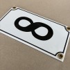 Emaljskylt: Siffran 8 - Emaljsiffran 8