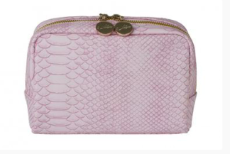 BEAUTY COSMETIC CROCO STRUKTUR - Beauty Bag Pink Croco