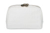 BEAUTY COSMETIC CROCO STRUKTUR - Beauty Bag White Croco