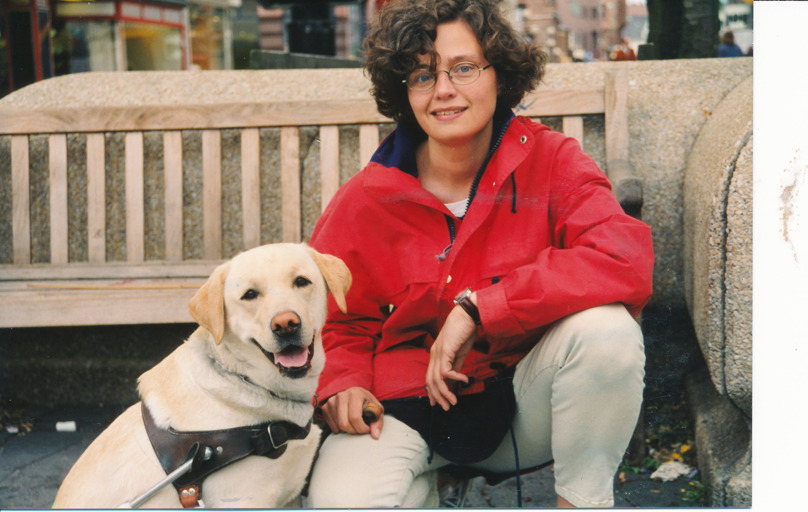 1996: My first guide dog Selma.