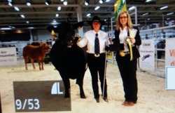 Miranda vann SM i showmanship för fjärde gången i rad. Tillsammans här med domaren Jill Harvie från Kanada.