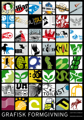 Några av alla de logotyper och symboler vi tagit fram under åren.