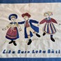 En fint handbroderad  Två fint handbroderade textilier