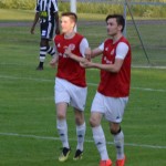 glada målskyttar i matchen