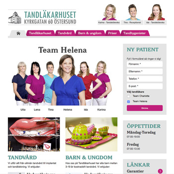Tandläkarhuset hemsida Tandläkarhuset hemsida