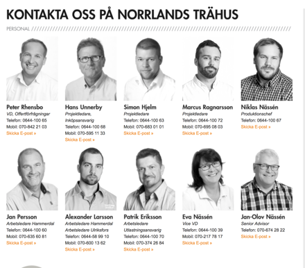 Norrlands Trähus hemsida personalbilder Norrlands Trähus hemsida personalbilder