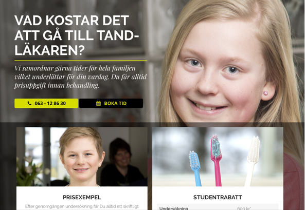 Citytandläkarna hemsida Citytandläkarna hemsida