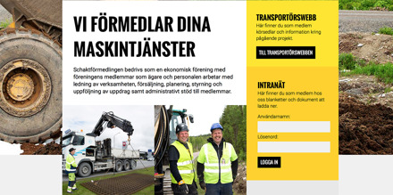 Schaktförmedlingen hemsida Schaktförmedlingen hemsida