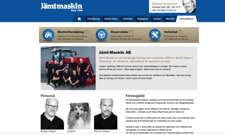 Jämtmaskin hemsida Jämtmaskin hemsida