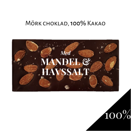 Pralinhuset - 100% Kakao - Mandel & Havssalt - 