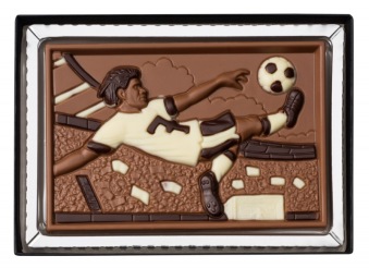 Fotbollsspelare - 85 gram - Ljus Choklad