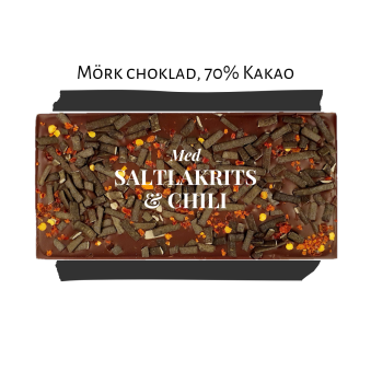 Pralinhuset - 70% Kakao - Lakrits & Chili - Mörk Choklad