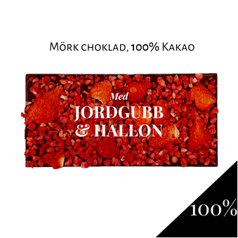 Pralinhuset - 100% Kakao - Jordgubb & Hallon - 
