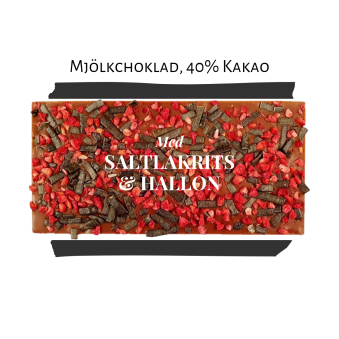 Pralinhuset - 40% Kakao - Hallon & Lakrits - Ljus Choklad
