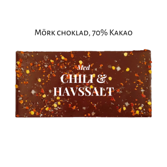 Pralinhuset - 70% Kakao - Chili & Havssalt - Mörk Choklad