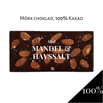 Pralinhuset - 100% Kakao - Mandel & Havssalt - 