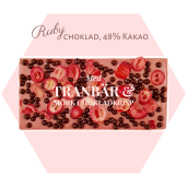 Pralinhuset - Ruby choklad - Tranbär och Chokladkrisp