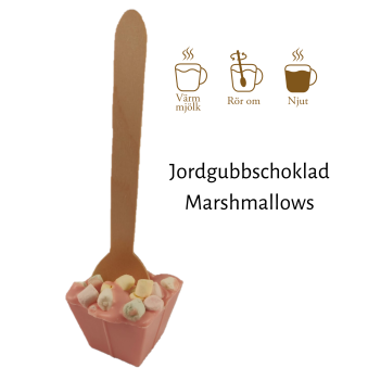 Pralinhuset – Drickchoklad - Jordgubbschoklad & Marshmallows - 