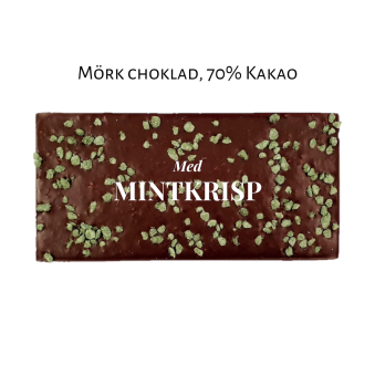 Pralinhuset - 70% Kakao - Mintkrisp - Mörk Choklad