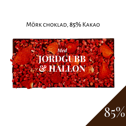 Pralinhuset - 85% Kakao - Jordgubb & Hallon - 