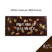 Pralinhuset - 85% Kakao - Pistage & Havssalt