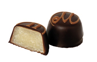 Pralin & Tryffel - Marsipan i Mörk Choklad - 