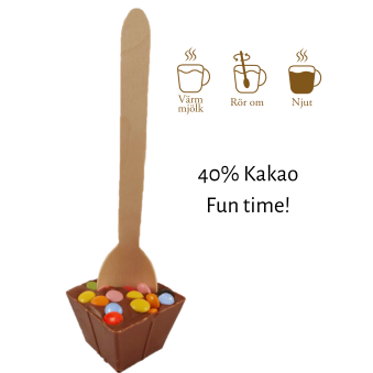Pralinhuset - Drickchoklad - 40% Kakao - Fun Time - 