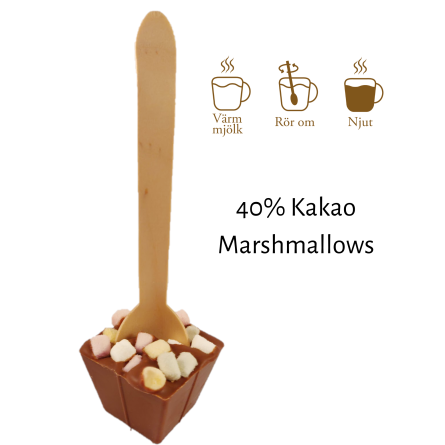 Pralinhuset - Drickchoklad - 40% Kakao - Marshmallows - 