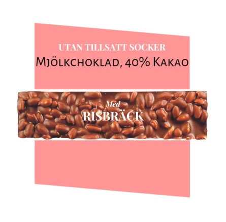 Pralinhuset - 40% Kakao - Risbräck - Utan Tillsatt Socker - 