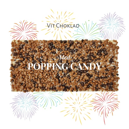 Pralinhuset - Vit Choklad - Popping Candy - 