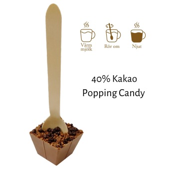 Pralinhuset - Drickchoklad - 40% Kakao - Popping Candy - 