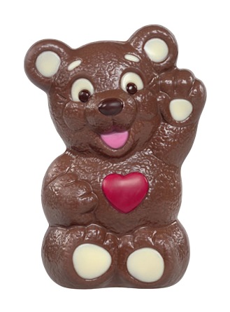 Chokladfigur - Hjärtbjörn - 200 gram - 