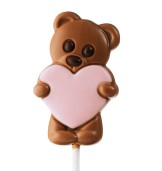 Chokladklubba - Teddybear Rosa - 30 gram
