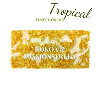 Pralinhuset - Limechoklad - Tropical (Kokos & Passionsfrukt) - 