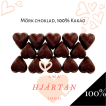 Pralinhuset - Small Hearts - 100% Kakao - Mörk Choklad