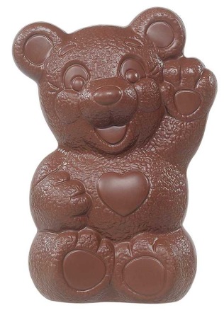 Chokladfigur - Hjärtbjörn i Mjölkchoklad - 200 gram - 