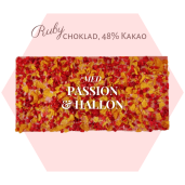 Pralinhuset - Ruby choklad - Passionsfrukt & Hallon