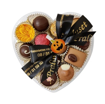 Halloween - Hjärtask Svart - 185 gram - Vanlig