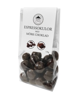 Pralinhuset - Espressokulor med Mörk Choklad - 130 gram - 