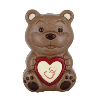 Chokladfigur - Love Bear - 2 Hearts - 75 gram - 