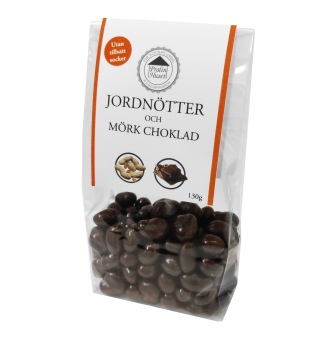Pralinhuset - Jordnötter & Mörk Choklad - Utan tillsatt socker - 130 gram - 