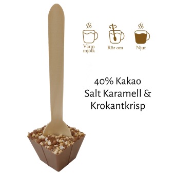 Pralinhuset - Drickchoklad - 40% Kakao - Salt Karamell & Krokantkrisp - 