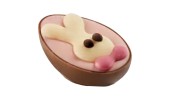 Påskpralin - Pink Bunny Egg - Hasselnöt & Chokladkräm