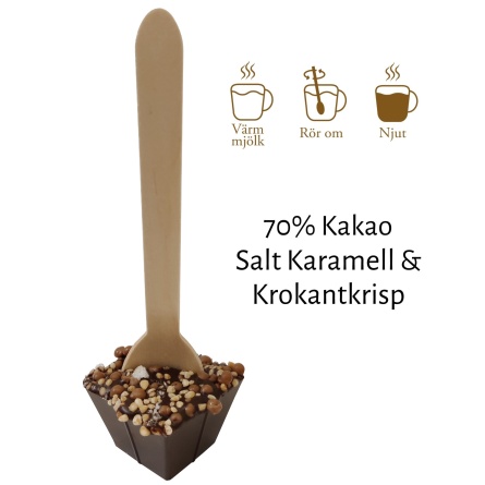 Pralinhuset - Drickchoklad - 70% Kakao - Salt Karamell & Krokantkrisp - 