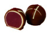 Pralin & Tryffel - Sur Körsbärs Tryffel Ljus Choklad