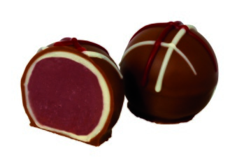 Pralin & Tryffel - Sur Körsbärs Tryffel Ljus Choklad - 